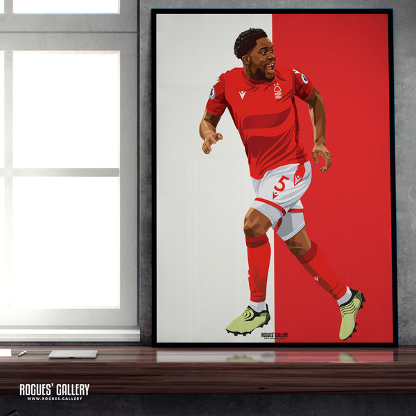 Orel Mangala - Nottingham Forest - Signed A3 Red & White Prints