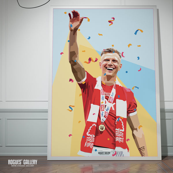 Sam Surridge At Wembley - Nottingham Forest - Signed A3 Pop Art Prints