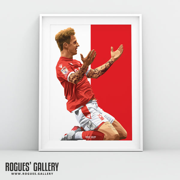 Jack Colback: Not Scholes - Nottingham Forest - Signed A3 Icon Print