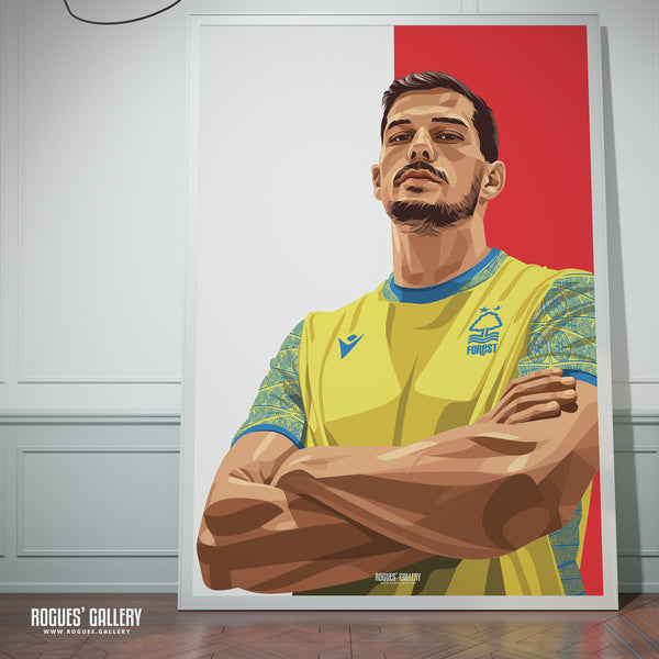 Remo Freuler - Nottingham Forest - Signed A3 Red & White Prints