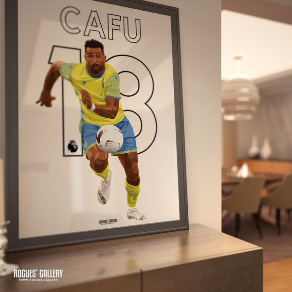 Cafu - Nottingham Forest - A0, A1, A2 or A3 Premier League Name & Number Prints