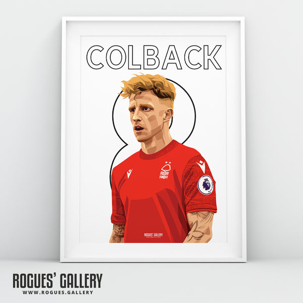 Jack Colback - Nottingham Forest - A0, A1, A2 or A3 Premier League Name & Number Prints