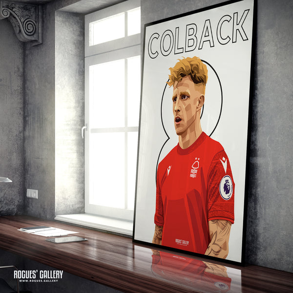 Jack Colback - Nottingham Forest - A0, A1, A2 or A3 Premier League Name & Number Prints