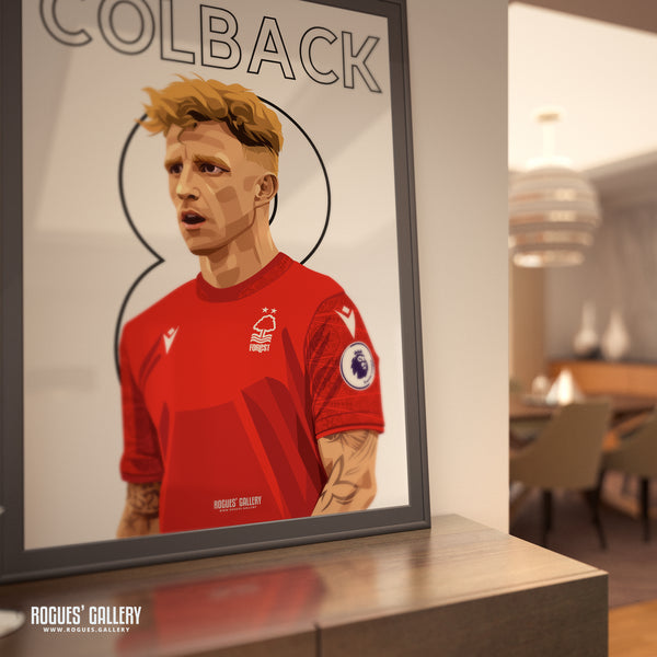Jack Colback - Nottingham Forest - A0, A1, A2 or A3 Premier League Name & Number Prints