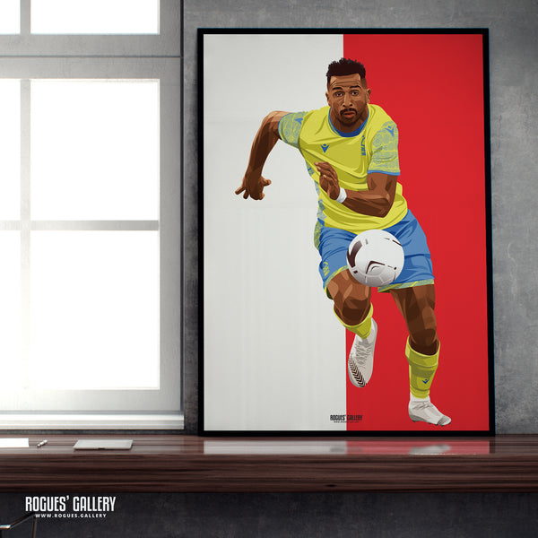 Cafu - Nottingham Forest - A0, A1, A2 or A3 Red & White Prints