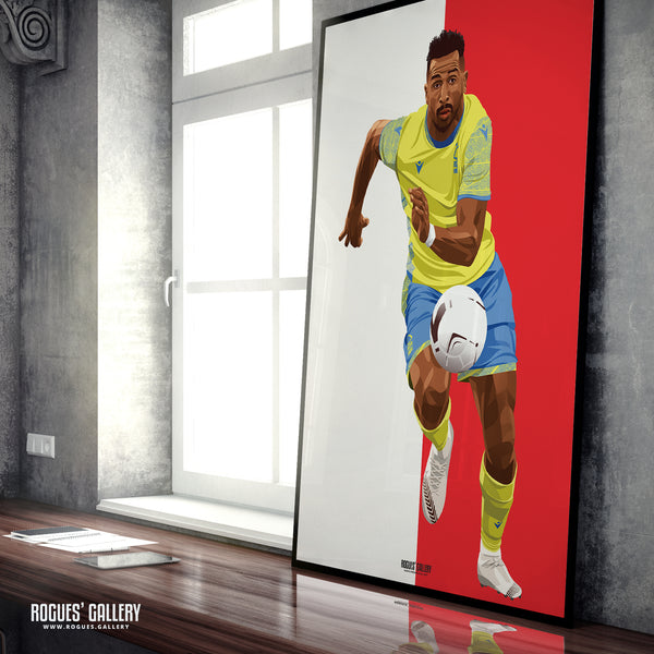 Cafu - Nottingham Forest - A0, A1, A2 or A3 Red & White Prints