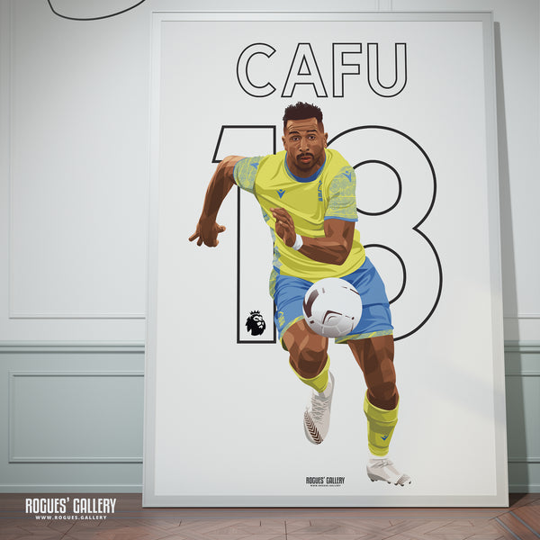 Cafu - Nottingham Forest - Signed A3 Premier League Name & Number Prints