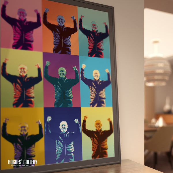 Steve Cooper Salute - Nottingham Forest Boss - Signed A3 Pop Art Prints