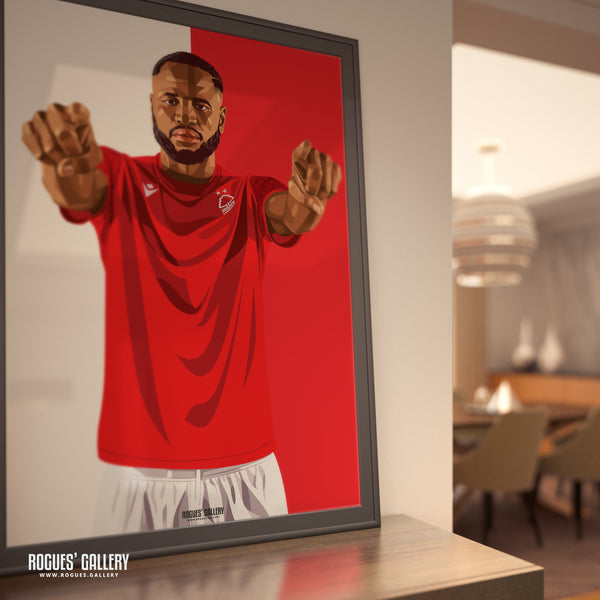 Cheikou Kouyate - Nottingham Forest - Signed A3 Red & White Prints