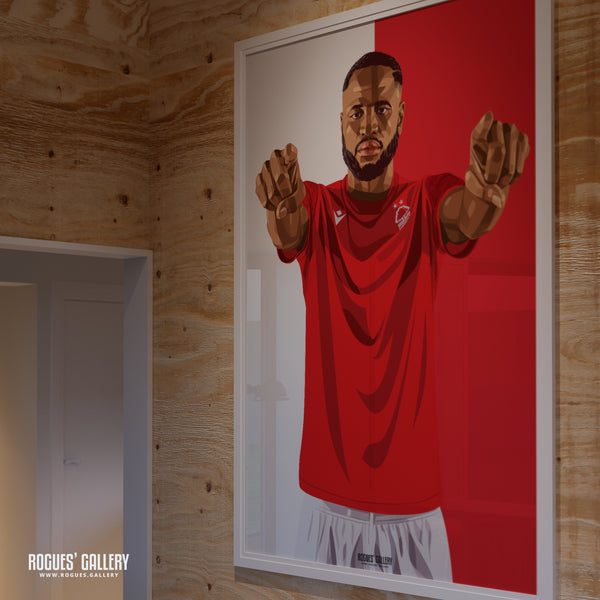 Cheikou Kouyate - Nottingham Forest - Signed A3 Red & White Prints