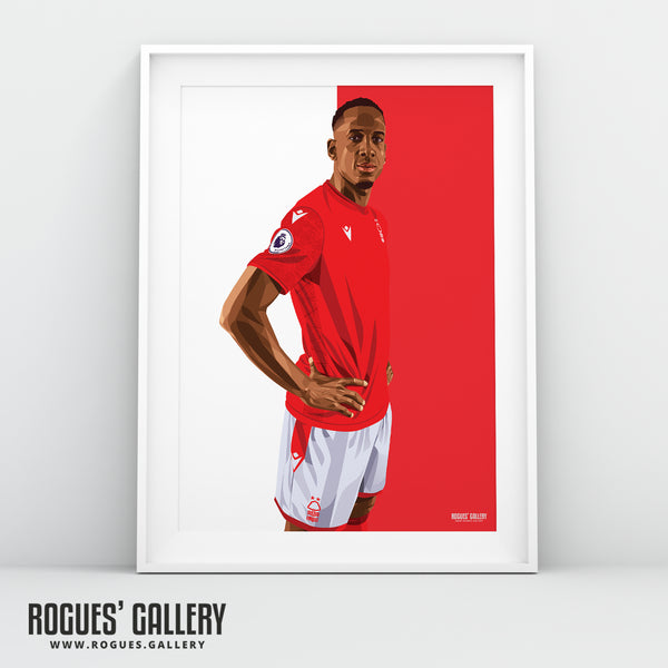 Willy Boly - Nottingham Forest - Signed A3 Red & White Prints