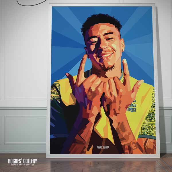 Jesse Lingard - Nottingham Forest - Signed A3 Pop Art Prints