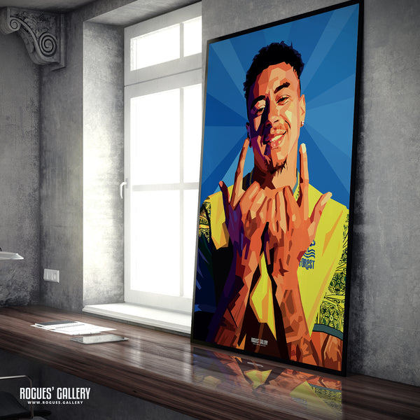Jesse Lingard - Nottingham Forest - Signed A3 Pop Art Prints