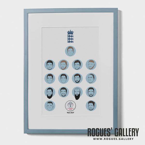 England Cricket World Cup Winners 2019 - Iconic Squad - A3 Print
