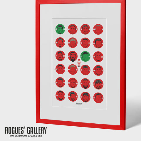 Forest 2019-2020 Squad - A3 Print