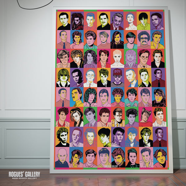 80s Retro Project: Forever Young - The Ultimate Homage To The Greatest Era In Music History - A3, A2, A1 or A0 Pop Art Prints - Bright or Muted Versions