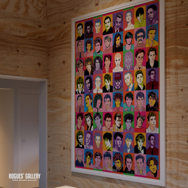 80s Retro Project: Forever Young - The Ultimate Homage To The Greatest Era In Music History - A3, A2, A1 or A0 Pop Art Prints - Bright or Muted Versions