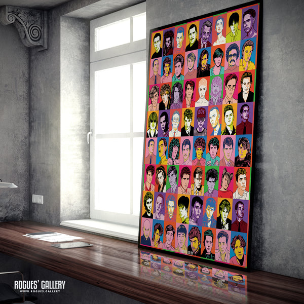 80s Retro Project: Forever Young - The Ultimate Homage To The Greatest Era In Music History - A3, A2, A1 or A0 Pop Art Prints - Bright or Muted Versions