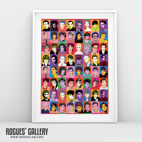 80s Retro Project: Forever Young - The Ultimate Homage To The Greatest Era In Music History - A3, A2, A1 or A0 Pop Art Prints - Bright or Muted Versions