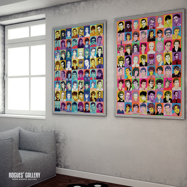 80s Retro Project: Forever Young - The Ultimate Homage To The Greatest Era In Music History - A3, A2, A1 or A0 Pop Art Prints - Bright or Muted Versions