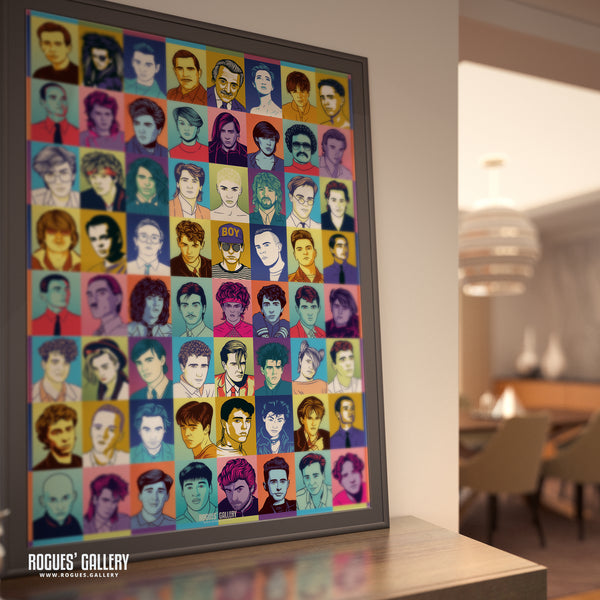 80s Retro Project: Forever Young - The Ultimate Homage To The Greatest Era In Music History - A3, A2, A1 or A0 Pop Art Prints - Bright or Muted Versions