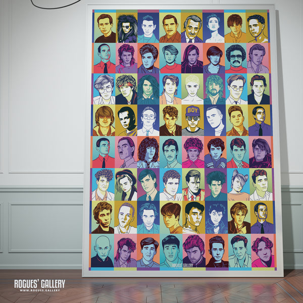 80s Retro Project: Forever Young - The Ultimate Homage To The Greatest Era In Music History - A3, A2, A1 or A0 Pop Art Prints - Bright or Muted Versions