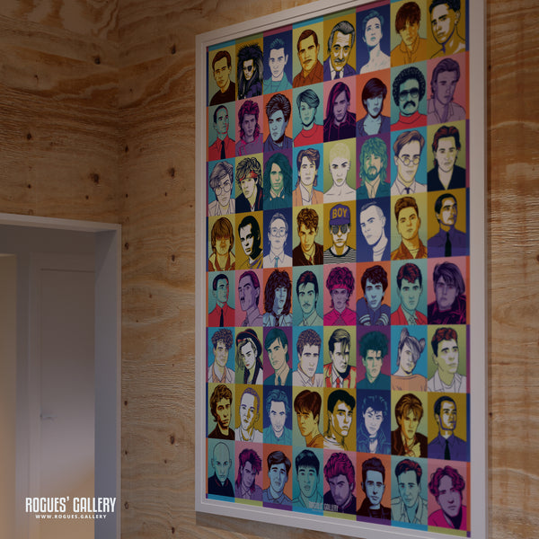 80s Retro Project: Forever Young - The Ultimate Homage To The Greatest Era In Music History - A3, A2, A1 or A0 Pop Art Prints - Bright or Muted Versions