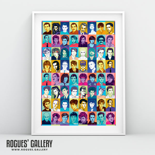 80s Retro Project: Forever Young - The Ultimate Homage To The Greatest Era In Music History - A3, A2, A1 or A0 Pop Art Prints - Bright or Muted Versions
