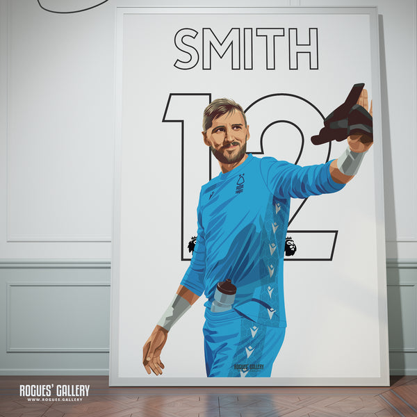 Jordan Smith - Nottingham Forest - A0, A1, A2 or A3 Premier League Name & Number Prints