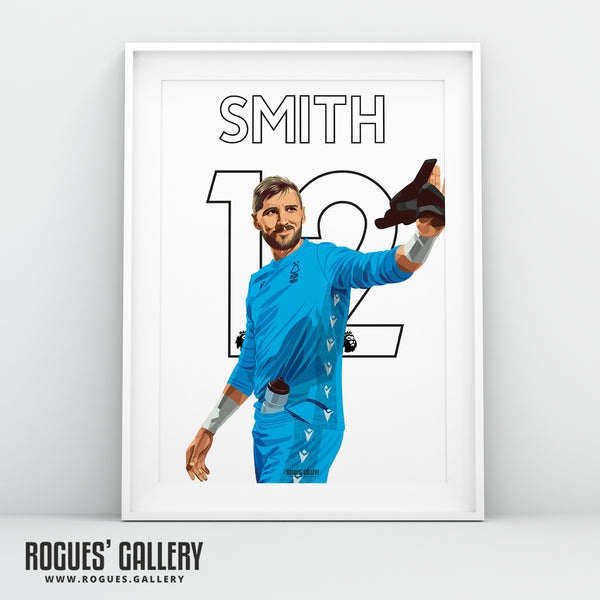 Jordan Smith - Nottingham Forest - A0, A1, A2 or A3 Premier League Name & Number Prints