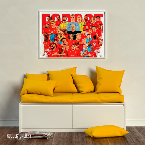 The Premier League Squad Nottingham Forest 2022-23 - A0, A1, A2 or A3 Prints
