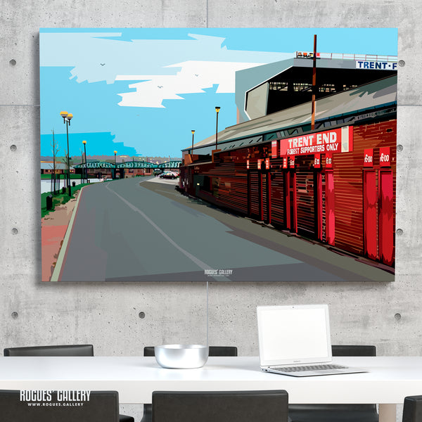 The Old Trent End Turnstiles - The City Ground, home of Nottingham Forest - A0, A1, A2 or A3 Pop Art Prints