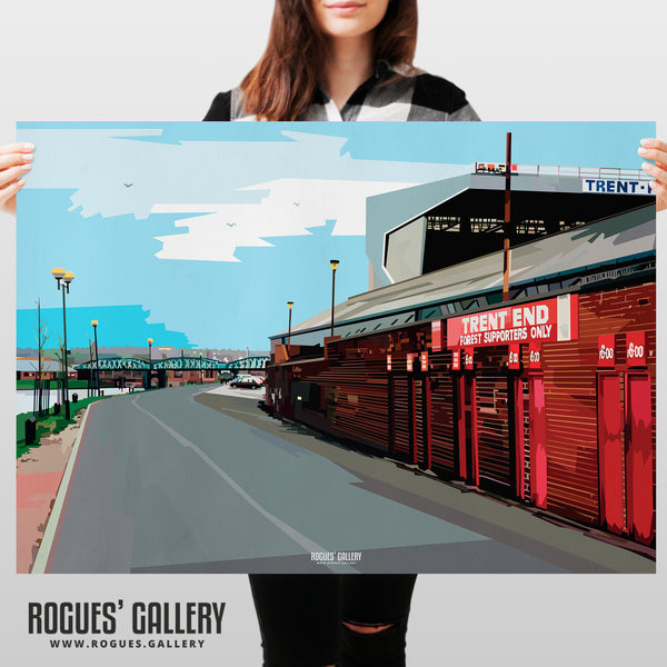 The Old Trent End Turnstiles - The City Ground, home of Nottingham Forest - A0, A1, A2 or A3 Pop Art Prints