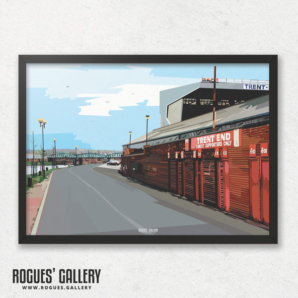 The Old Trent End Turnstiles - The City Ground, home of Nottingham Forest - A0, A1, A2 or A3 Pop Art Prints