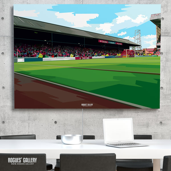 The Old Trent End - The City Ground, home of Nottingham Forest - A0, A1, A2 or A3 Pop Art Prints