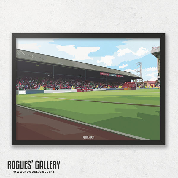 The Old Trent End - The City Ground, home of Nottingham Forest - A0, A1, A2 or A3 Pop Art Prints