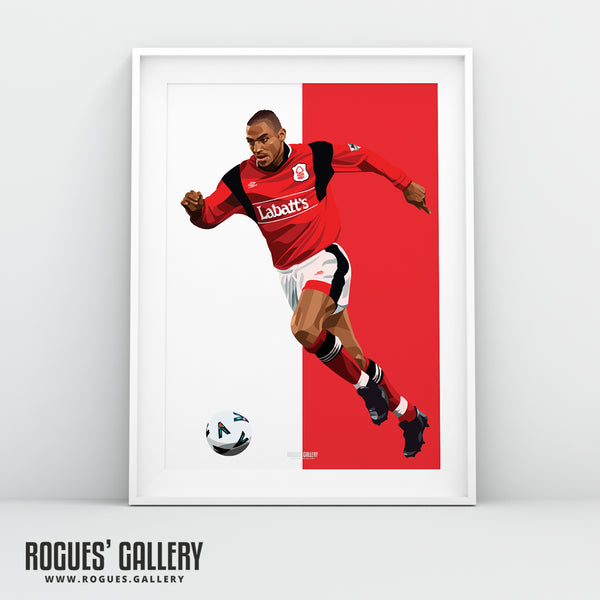 Stanley Victor Collymore - Nottingham Forest - A0, A1, A2 or A3 Greatest Ever Series Prints
