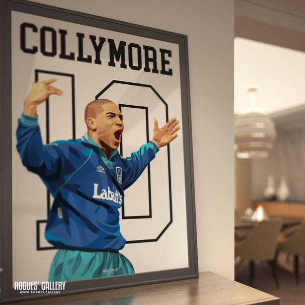 Stan Collymore - Nottingham Forest - Signed A3 Greatest Ever Series Prints