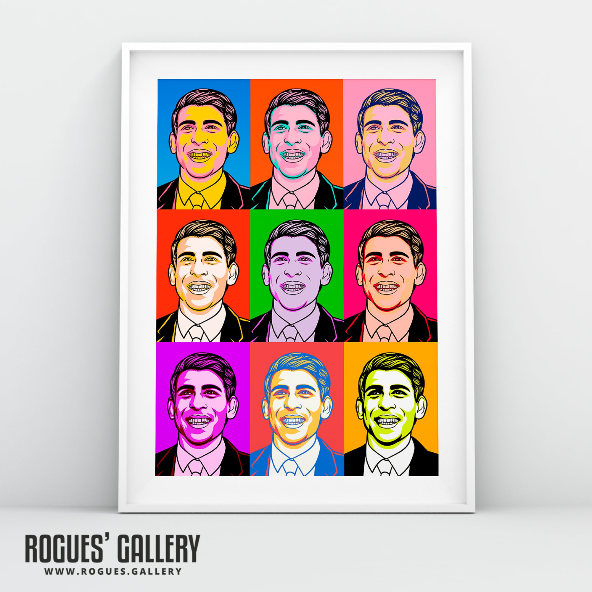 Rishi Sunak Bright Pop Art - Politics Series Print - A3, A2, A1 & A0 Size Prints
