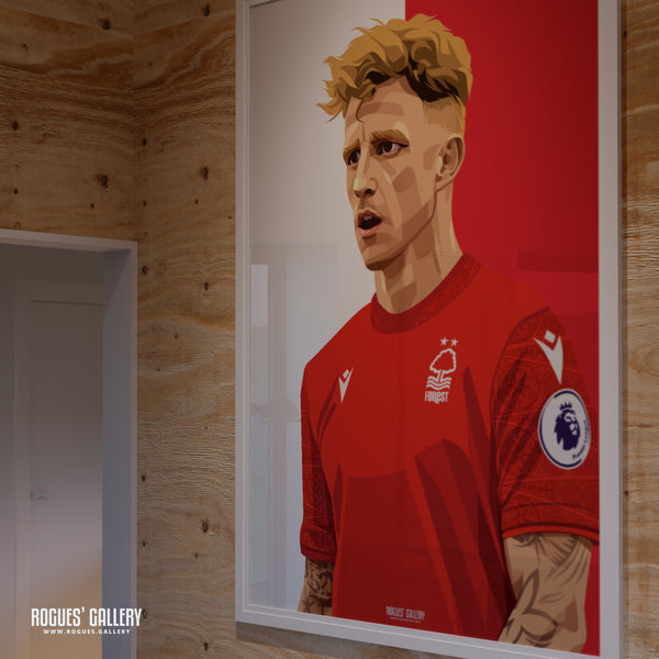 Jack Colback - Nottingham Forest - Signed A3 Red & White Prints