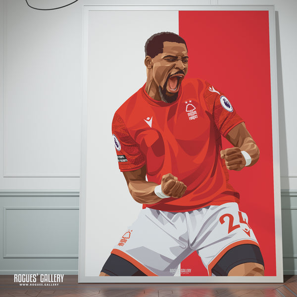 Serge Aurier: Passion - Nottingham Forest - A0, A1, A2 or A3 Red & White Prints
