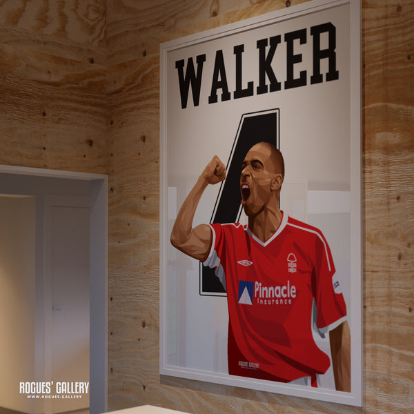 Des Walker - Nottingham Forest - A0, A1, A2 or A3 Greatest Ever Series Prints
