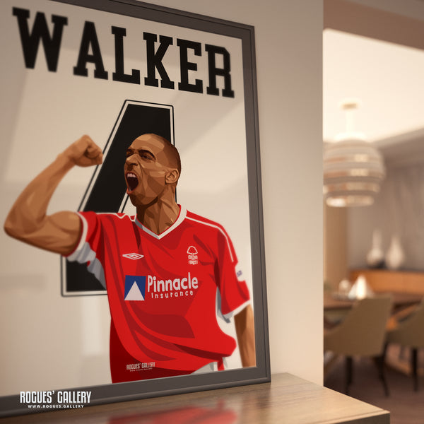 Des Walker - Nottingham Forest - A0, A1, A2 or A3 Greatest Ever Series Prints