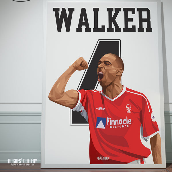 Des Walker - Nottingham Forest - A0, A1, A2 or A3 Greatest Ever Series Prints