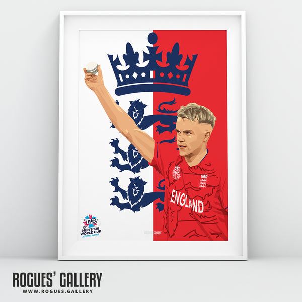 Sam Curran - England T20 World Champions 2022 - A0, A1, A2 or A3 Prints