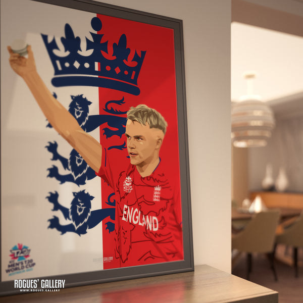 Sam Curran - England T20 World Champions 2022 - A0, A1, A2 or A3 Prints