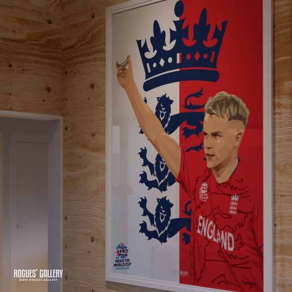 Sam Curran - England T20 World Champions 2022 - A0, A1, A2 or A3 Prints