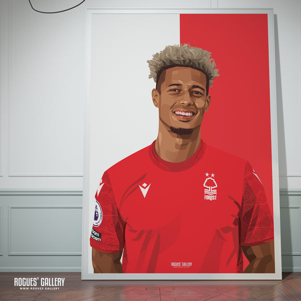 Lyle Taylor - Nottingham Forest - A0, A1, A2 or A3 Red & White Prints