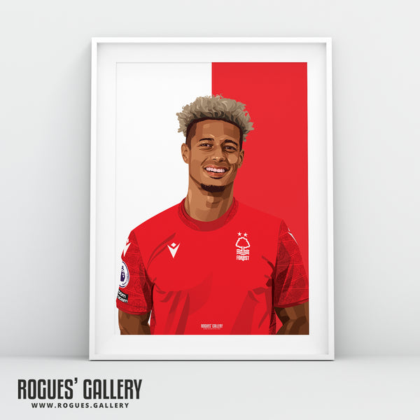 Lyle Taylor - Nottingham Forest - A0, A1, A2 or A3 Red & White Prints