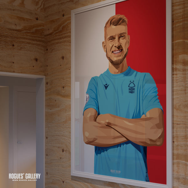 Adnan Kanuric - Nottingham Forest - Signed A3 Red & White Prints